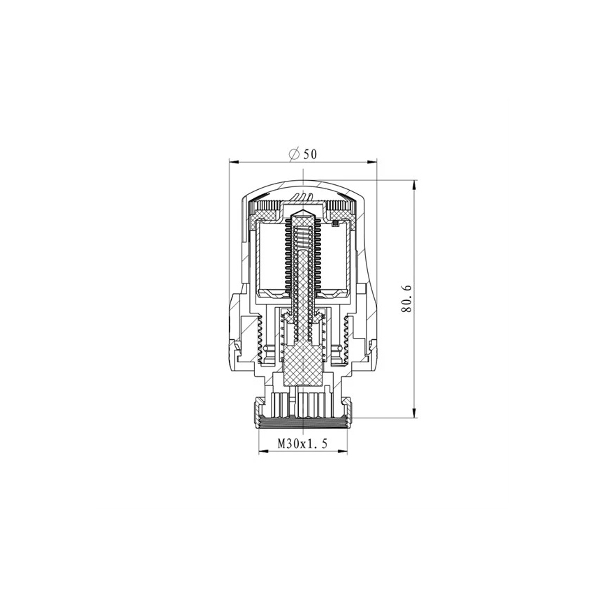 Termostatická hlavica M30x1,5