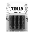 Tesla Batteries - 4 ks Alkalická batéria AA BLACK+ 1,5V 2800 mAh