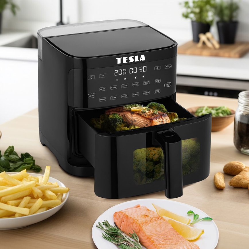 TESLA Electronics AirCook - Multifunkčná parná a teplovzdušná fritéza 5 l 1500W/230V