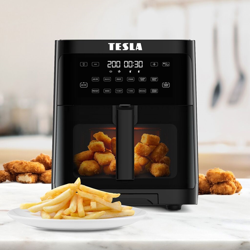 TESLA Electronics AirCook - Multifunkčná parná a teplovzdušná fritéza 5 l 1500W/230V