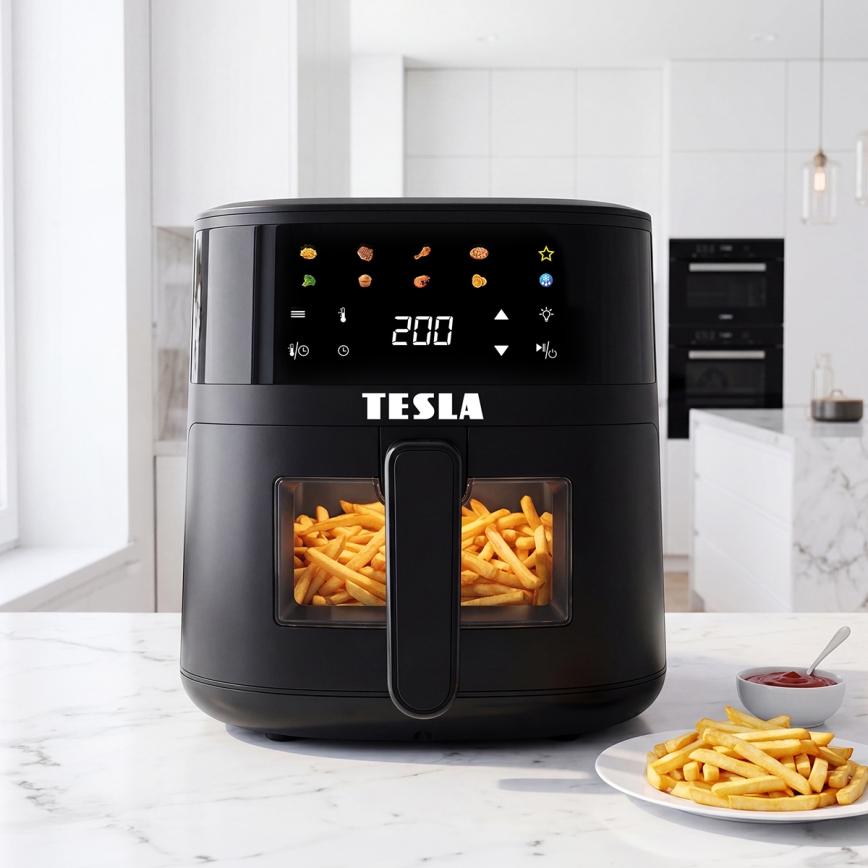 TESLA Electronics AirCook - teplovzdušná fritéza 4,4 l, 1450 W / 230 V, čierna