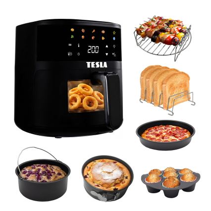 TESLA Electronics AirCook - teplovzdušná fritéza 4,4 l, 1450 W / 230 V, čierna
