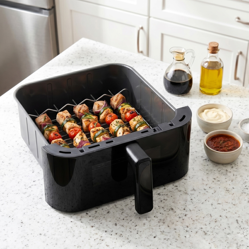 TESLA Electronics AirCook - Trojzónová teplovzdušná fritéza 14,5 l 2800W/230V čierna