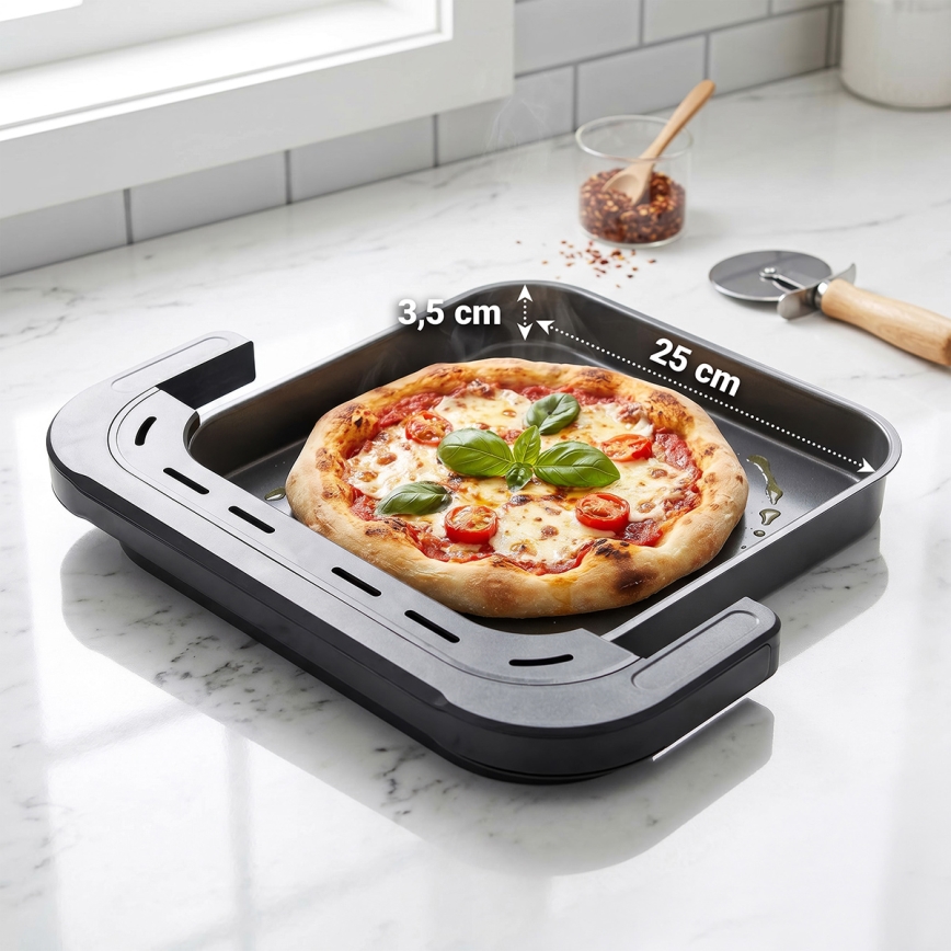TESLA Electronics AirCook - Trojzónová teplovzdušná fritéza 14,5 l 2800W/230V čierna