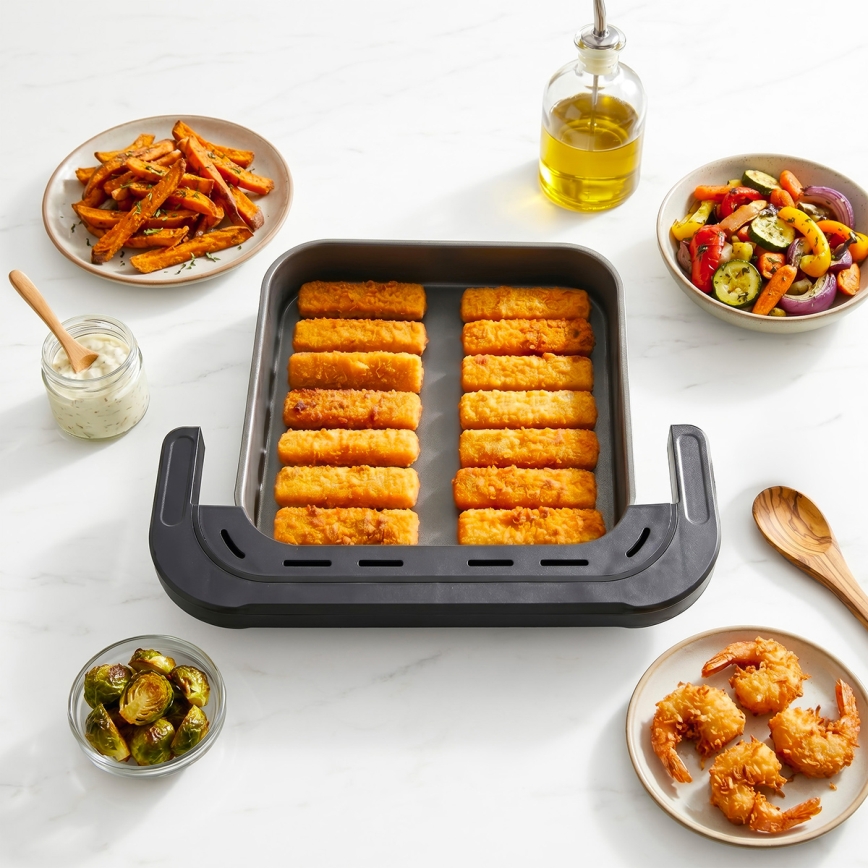 TESLA Electronics AirCook - Trojzónová teplovzdušná fritéza 14,5 l 2800W/230V čierna
