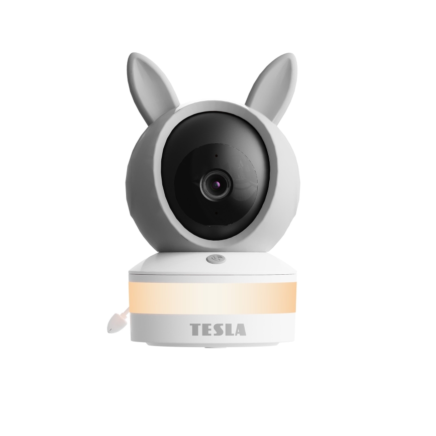 TESLA Electronics Bambino - Inteligentná detská chôvička 4 MP, 2560p, 5V, Wi-Fi, Tuya, sivá/biela