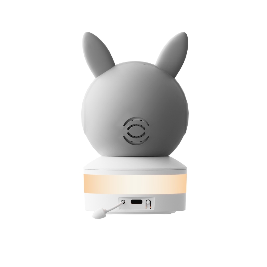 TESLA Electronics Bambino - Inteligentná detská chôvička 4 MP, 2560p, 5V, Wi-Fi, Tuya, sivá/biela
