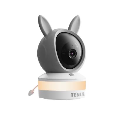 TESLA Electronics Bambino - Inteligentná detská chôvička 4 MP, 2560p, 5V, Wi-Fi, Tuya, sivá/biela