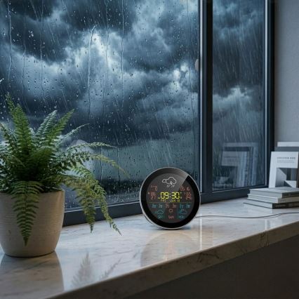 TESLA Electronics Device - Inteligentná meteostanica so senzorom 400 mAh Wi‑Fi Tuya IP44