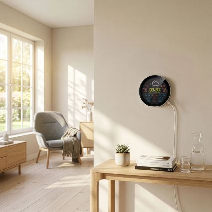 TESLA Electronics Device - Inteligentná meteostanica so senzorom 400 mAh Wi‑Fi Tuya IP44