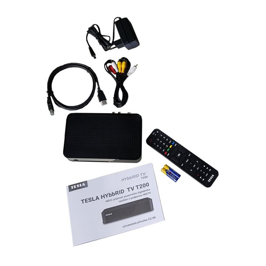 TESLA Electronics - DVB-T2 H.265 (HEVC) prijímač 12V + diaľkové ovládanie