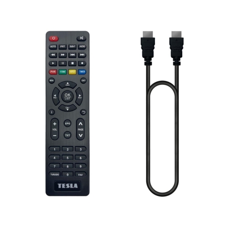 TESLA Electronics - Receptor DVB-T2 H.265 (HEVC) con HbbTV 12V + mando a  distancia