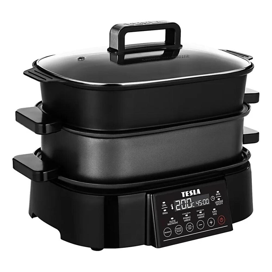 TESLA Electronics MultiCook Grill - Multifunkčný elektrický hrniec a gril 6 l 11v1 1250W/230V