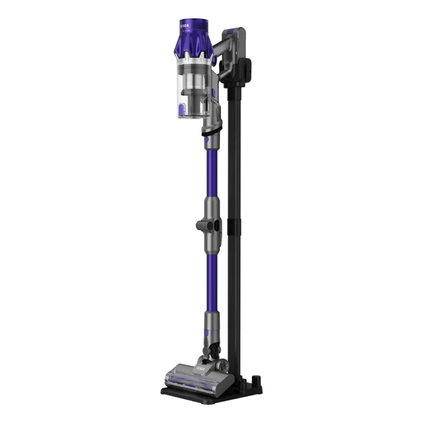 TESLA Electronics PureStar - Flexibilný bezdrôtový tyčový vysávač 2v1 250W/2200 mAh šedá/fialová