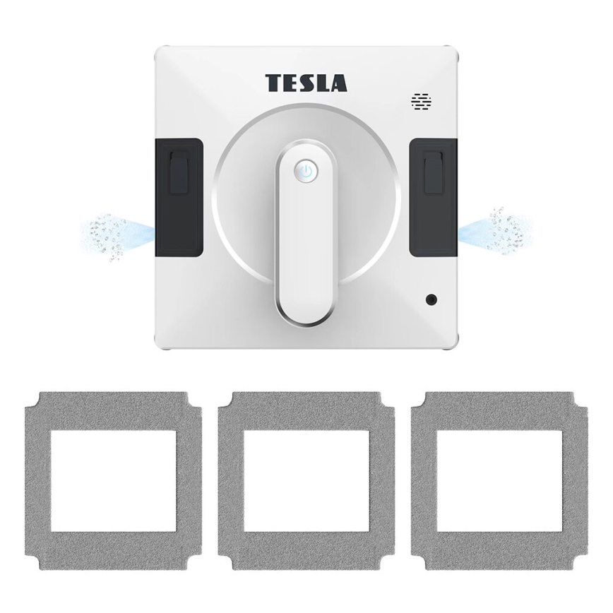 TESLA Electronics RoboStar - Inteligentný čistič okien s duálnym rozprašovaním vody 72W/230V/500 mAh Wi-Fi + diaľkové ovládanie