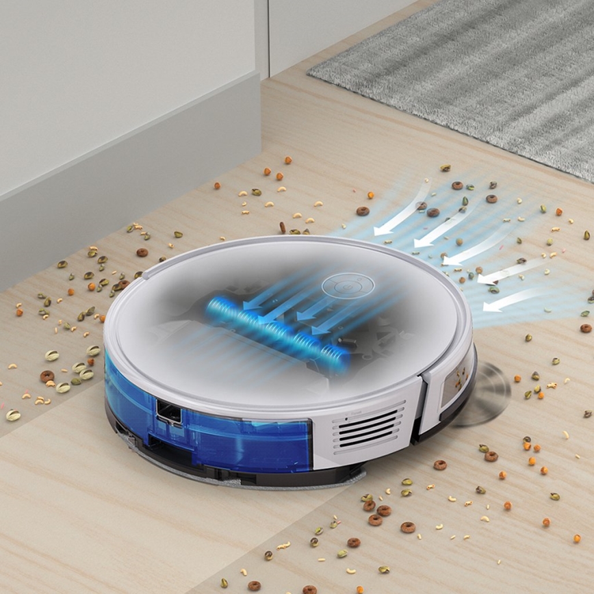 TESLA Electronics RoboStar - Inteligentný robotický vysávač 2v1 2600 mAh Wi-Fi biela + diaľkové ovládanie
