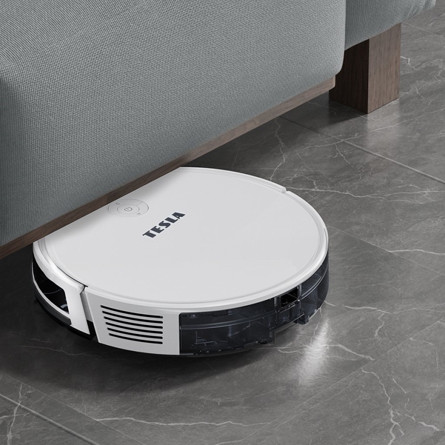 TESLA Electronics RoboStar - Inteligentný robotický vysávač 2v1 2600 mAh Wi-Fi biela + diaľkové ovládanie