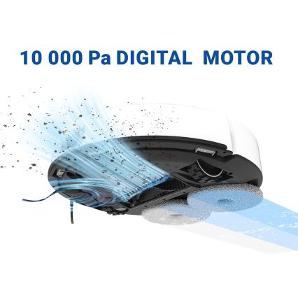 TESLA Electronics RoboStar - Inteligentný robotický vysávač 3 v 1 5200 mAh Wi-Fi biela