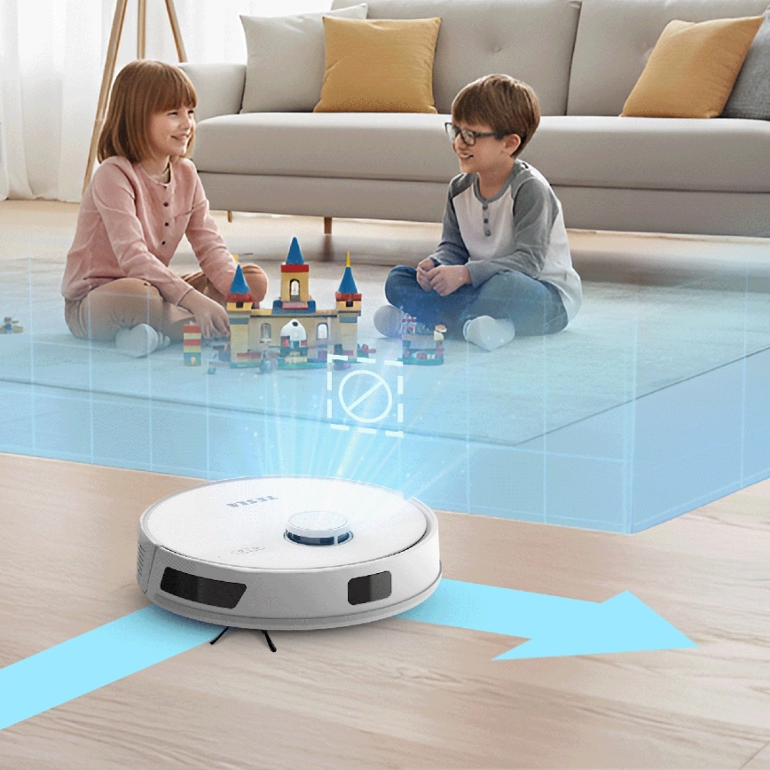 TESLA Electronics RoboStar - Inteligentný robotický vysávač 3v1 3200 mAh Wi-Fi biely