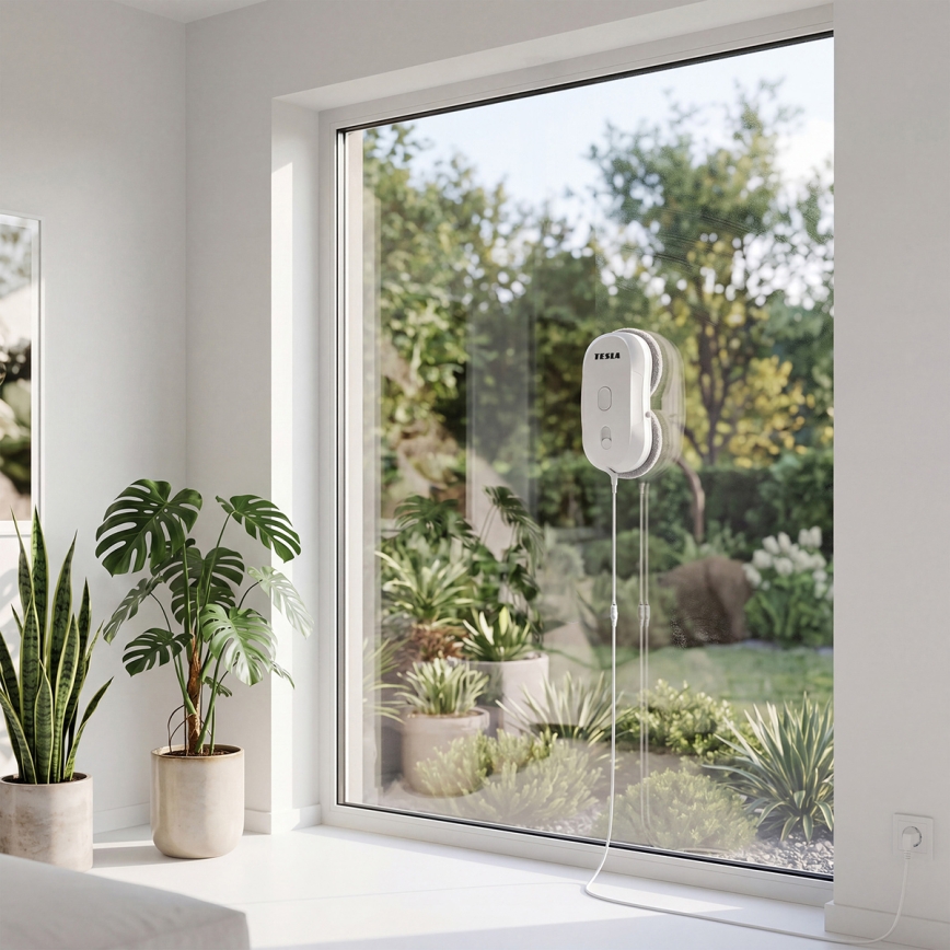 TESLA Electronics RoboStar - Čistič okien s rozprašovačom vody 72 W / 230 V / 500 mAh + diaľkové ovládanie
