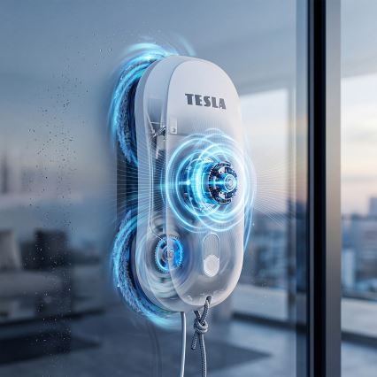 TESLA Electronics RoboStar - Čistič okien s rozprašovačom vody 72 W / 230 V / 500 mAh + diaľkové ovládanie