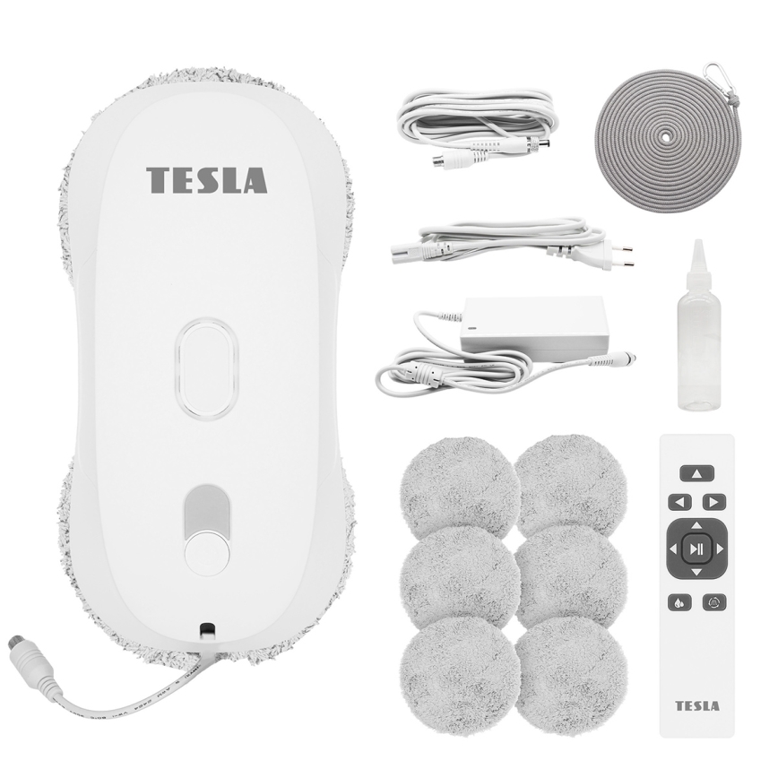 TESLA Electronics RoboStar - Čistič okien s rozprašovačom vody 72 W / 230 V / 500 mAh + diaľkové ovládanie