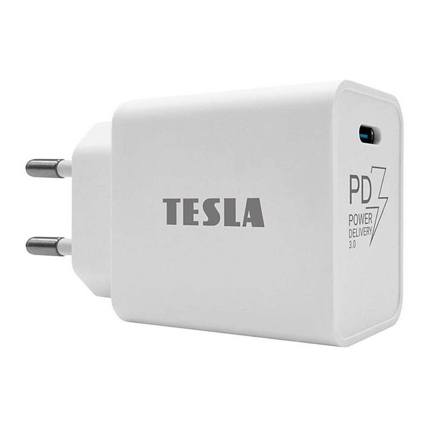 TESLA Electronics - Rychlonabíjací adaptér Power Delivery 20W biela