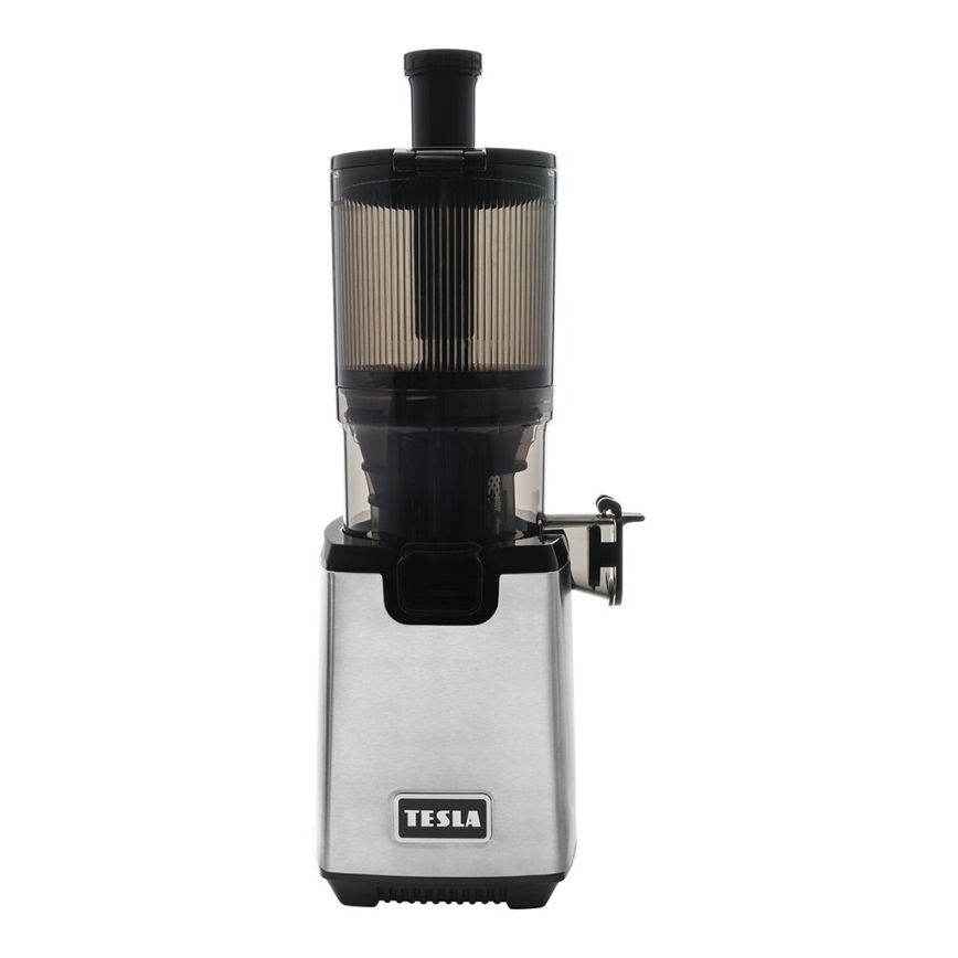 TESLA Electronics SlowJuicer Deluxe - Nízkootáčkový šnekový odšťavňovač 250W/230V nerez/čierna