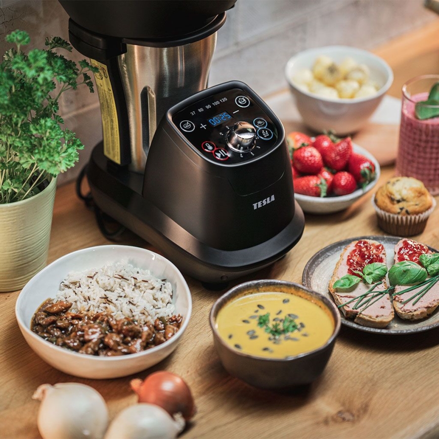 TESLA Electronics ThermoCook - Multifunkčný kuchynský varný robot 1200W/230V nerez