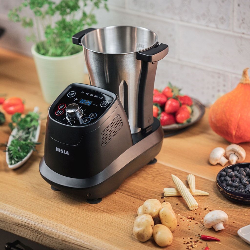 TESLA Electronics ThermoCook - Multifunkčný kuchynský varný robot 1200W/230V nerez