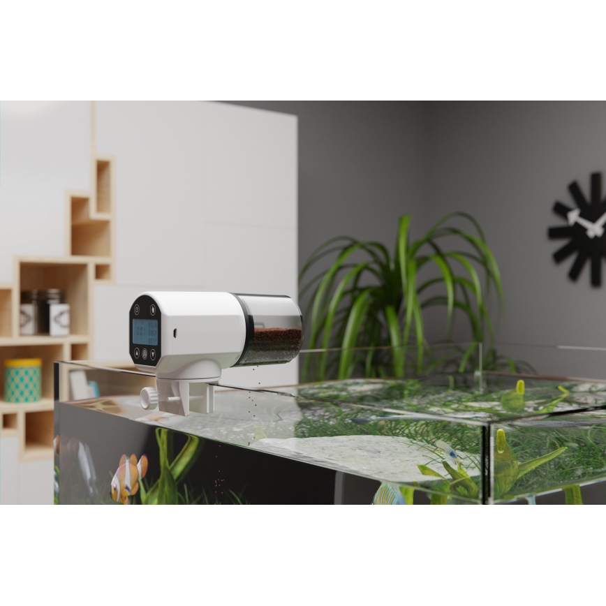 TESLA Smart - Inteligentné automatizované kŕmidlo rýb 200 ml 5V Wi-Fi