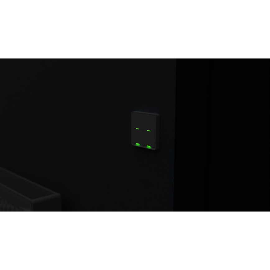 TESLA Smart - Inteligentný bezdrôtový domovný spínač 4P 1xCR2430 ZigBee