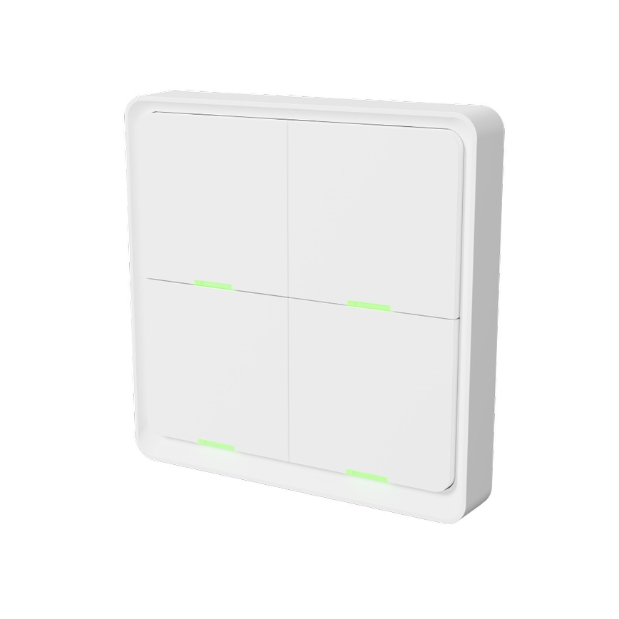 TESLA Smart - Inteligentný bezdrôtový domovný spínač 4P 1xCR2430 ZigBee