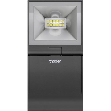 theben - LED nástenný reflektor LED/10W/230V čierny IP55