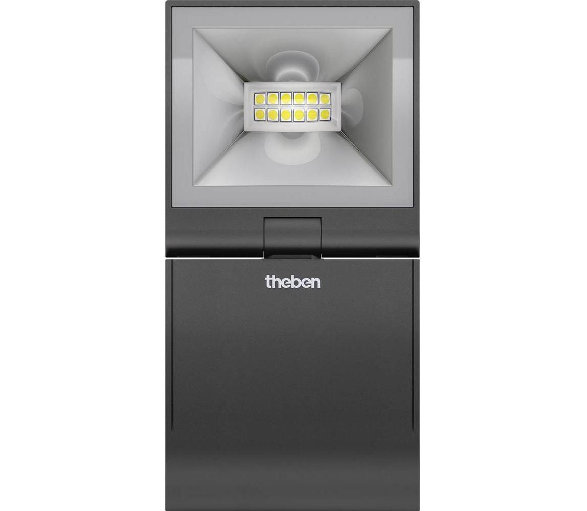 theben - LED nástenný reflektor LED/10W/230V čierny IP55 4003468100851