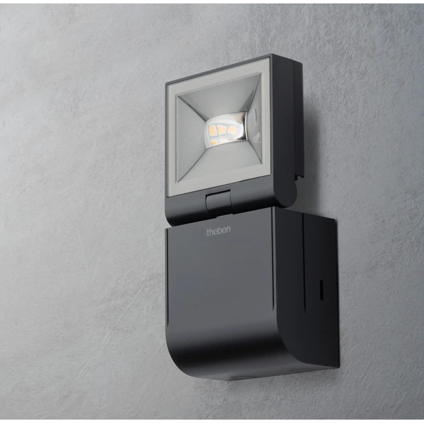 theben - LED nástenný reflektor LED/10W/230V čierny IP55