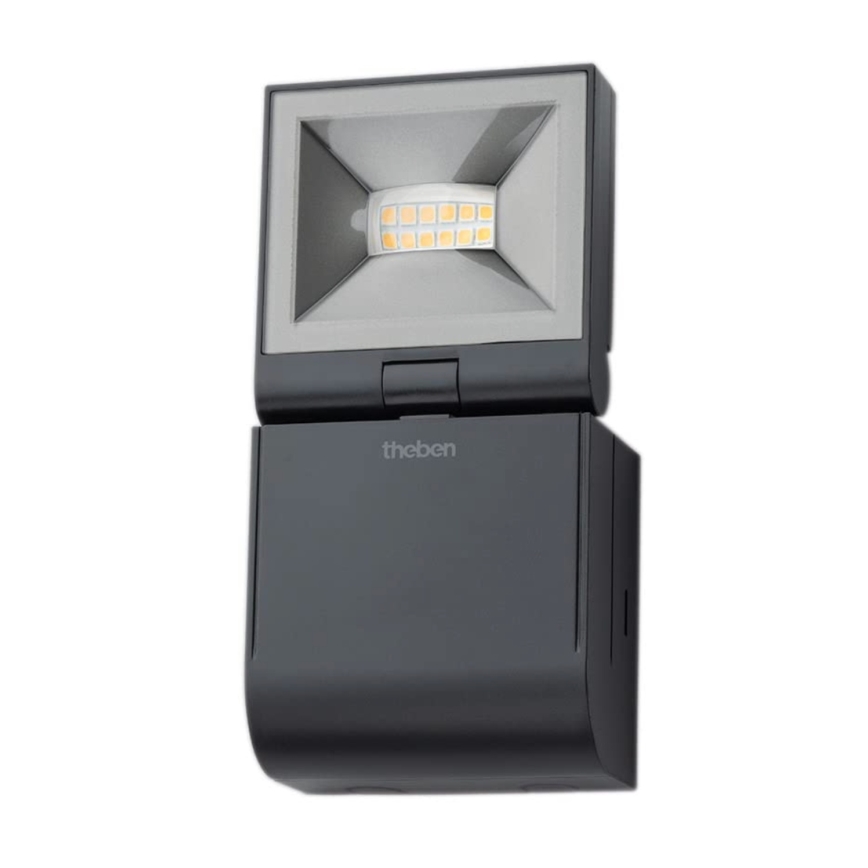 theben - LED nástenný reflektor LED/10W/230V čierny IP55