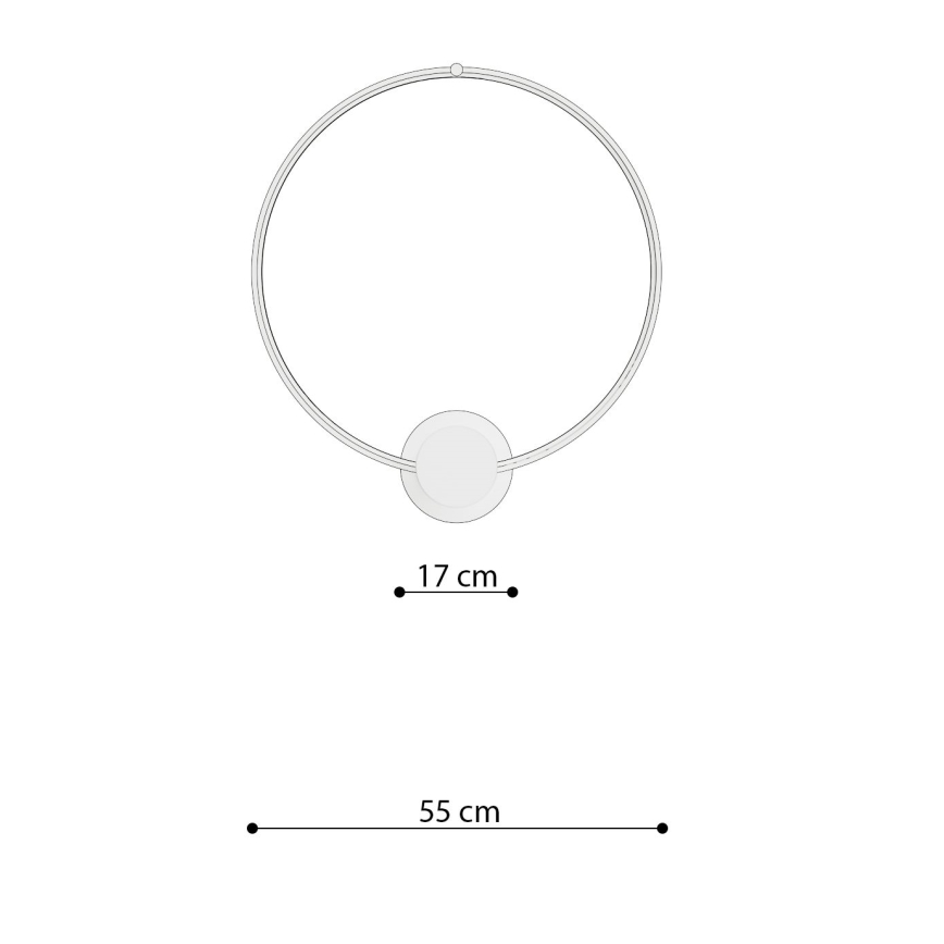 Thoro TH.223 - LED Stropné svietidlo RIO LED/30W/230V CRI 95 4000K pr. 55 cm zlatá