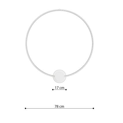 Thoro TH.224 - LED Stropné svietidlo RIO LED/50W/230V CRI90 3000K pr. 78 cm zlatá