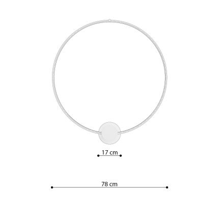 Thoro TH.252 - LED Stropné svietidlo RIO LED/50W/230V CRI 90 3000K pr. 78 cm zlatá