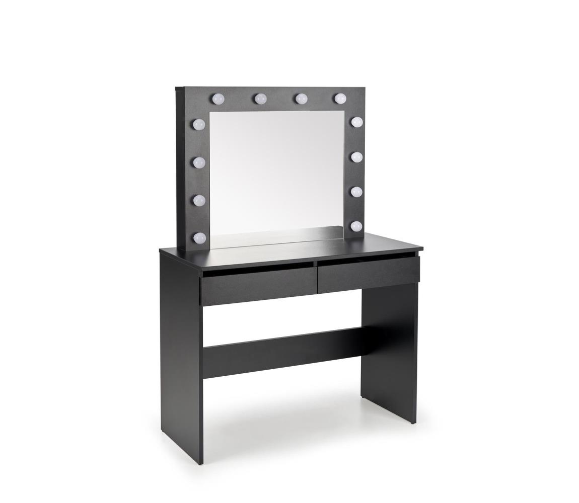 Halmar Toaletný stolík AMORIO 94x43 cm čierny V-PL-HOLLYWOOD-TOALETKA-CZARNY