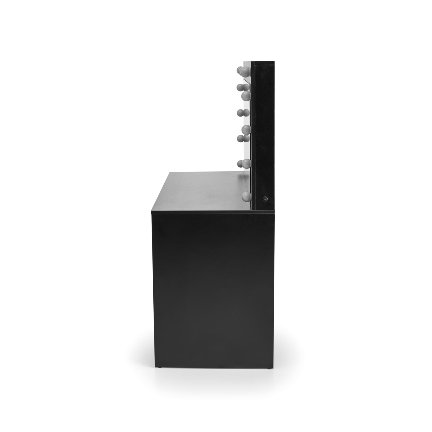 Toaletný stolík AMORIO čierny