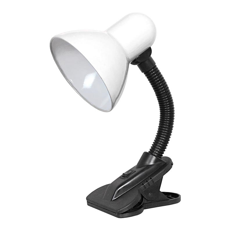 Top Light - Lampa s klipom 1xE27/60W/230V biela