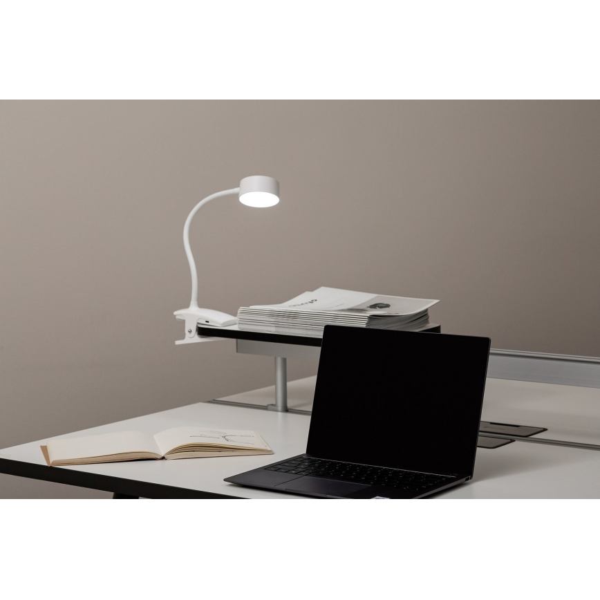 Top Light - LED Dimmable Touch Stolní Lampa s Klipem BELLA LED/4,8W/5V 3000-6500K Bílá