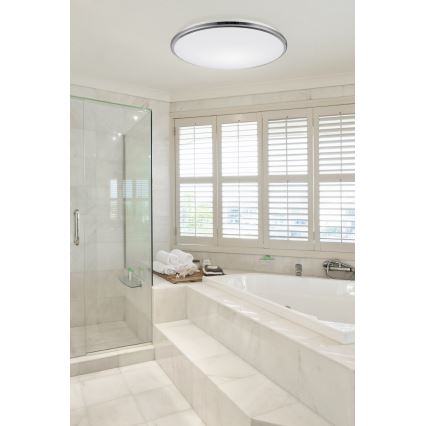 Top Light - LED Kúpeľňové stropné svietidlo SILVER LED/24W/230V IP44 3000/4000/6500K pr. 39 cm lesklý chróm