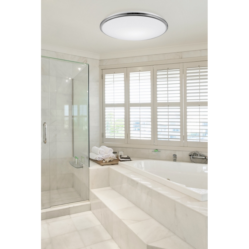 Top Light - LED Kúpeľňové stropné svietidlo SILVER LED/24W/230V IP44 3000/4000/6500K pr. 39 cm lesklý chróm