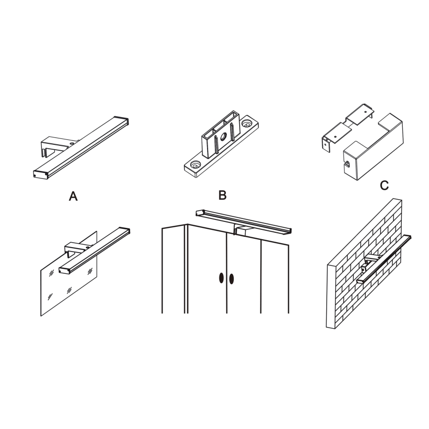 Top Light - LED osvetlenie zrkadla do kúpeľne TEXAS XL LED/10W/230V 3000/4000/6500K IP44 60 cm matný chróm