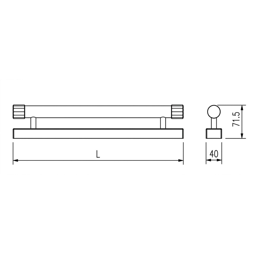 Top Light - LED Kúpeľňové osvetlenie zrkadla TURIA LED/8W/230V 3000/4000/6500K IP44 40 cm čierna