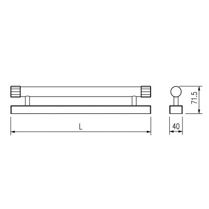 Top Light - LED kúpeľňové osvetlenie zrkadla TURIA LED/8W/230V 3000/4000/6500K IP44 40 cm lesklý chróm
