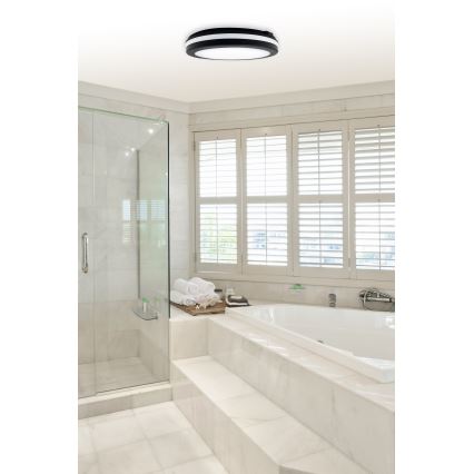 Top Light - LED Kúpeľňové stropné svietidlo COMET LED/40W/230V 3000/4000/6500K IP54 čierna pr. 40 cm